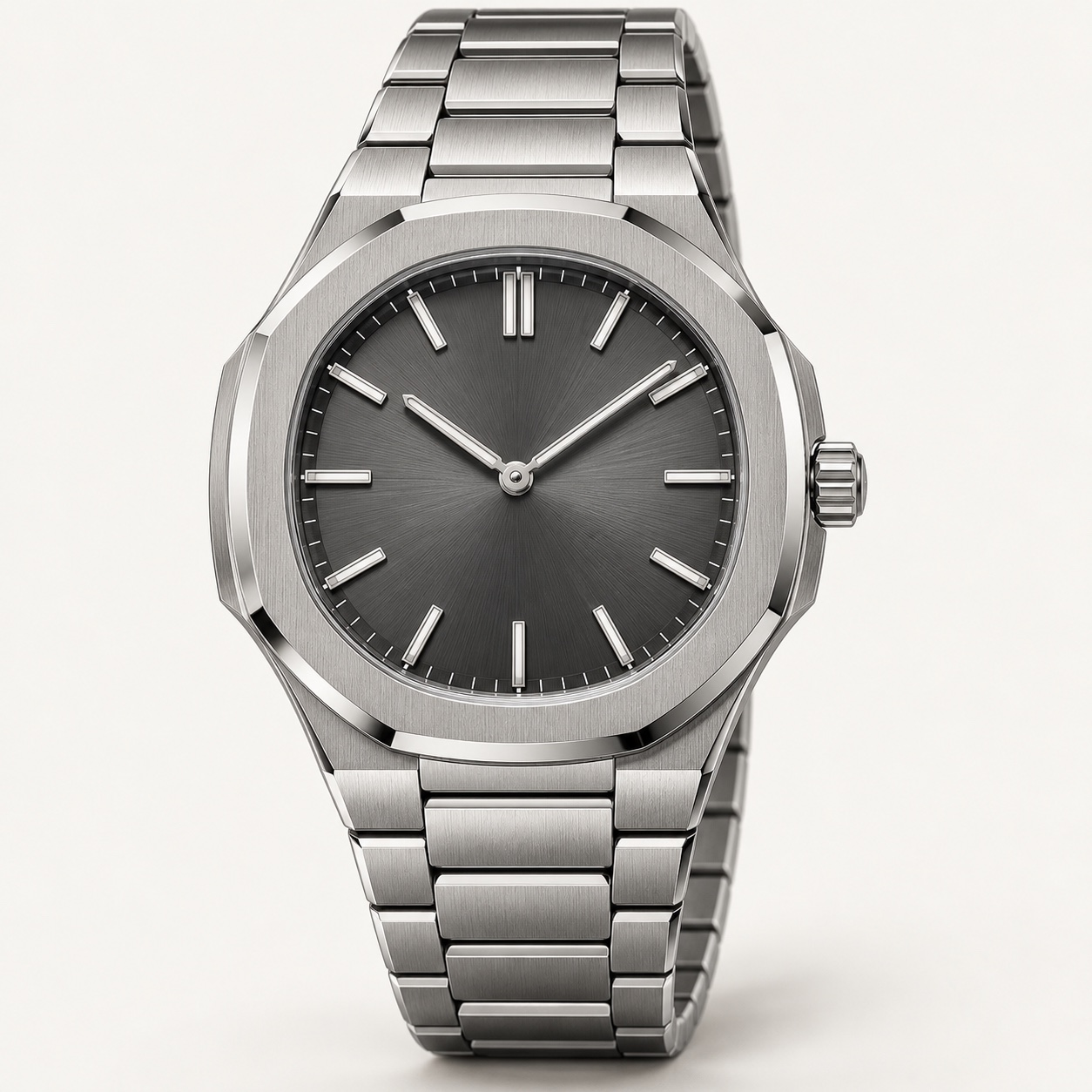 Slate Integrated Sport, Graphite grey dial, Integrated steel bracelet