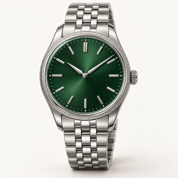 Verdant Classic, Forest green dial, Steel bracelet